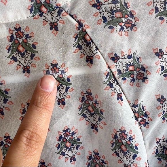 Daniel Rainn Sheer Boho Long Sleeve Blouse - Size M - Lightweight Casual - Picture 6 of 7